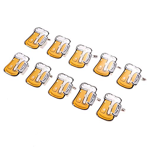 Toddmomy Hüt Blinklichter Bier Bierkrug Haarreif 10 Stücke Cartoon Bierkrug Brosche Led Blinkende Bier Brosche für Geburtstagsfeierbevorzugungen Zuf?llige Bierkrug Haarreif von Toddmomy