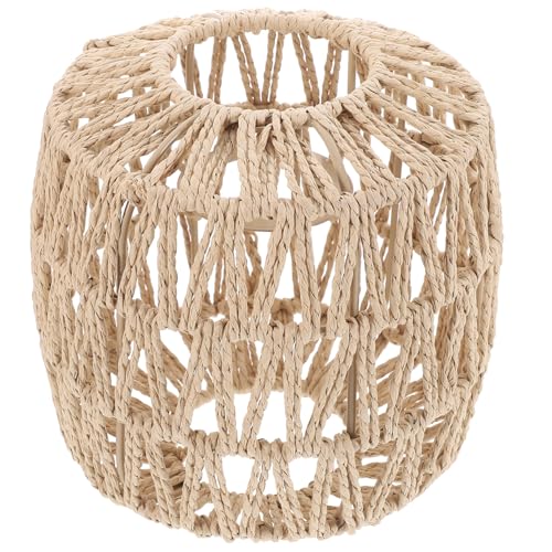 Toddmomy Imitat Rattan Lampenschirm Deckenlampe Lampenabdeckung Kreative Lichtdekoration für Wohnzimmer Esszimmer Bar von Toddmomy