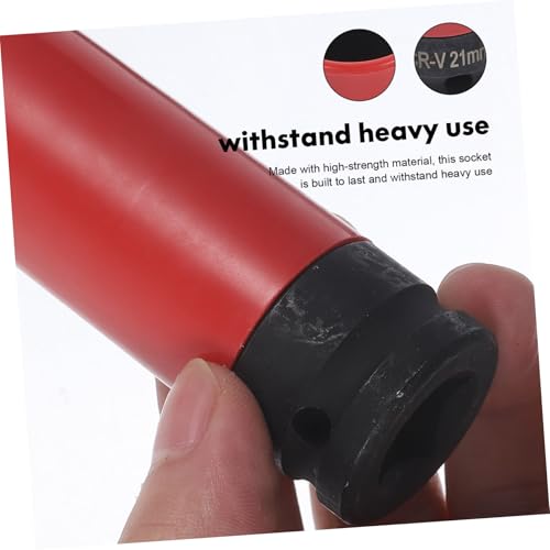 Toddmomy Impact Stecknuss Radmutter Steckdose Tief mit Schutzmantel Hochfest Kompatibel für Kraftfahrzeug und Mechanik Langlebig und Schlagfest von Toddmomy