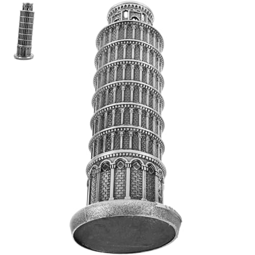 Toddmomy Italienisches Gebäudemodell Schiefer Turm Von Pisa Skulptur Aus Zinklegierung Desktop-Ornament Architekturdekor Klassisches Design Für Wohnzimmer Und Büro von Toddmomy