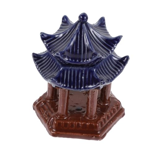 Toddmomy Keramik Pavillon Modell Aquarium Dekoration Langlebig und Widerstandsfähig Miniatur Garten Ornament für Fischbecken Landschaft Traditionelle Chinesische Wasserbecken Deko Farbig von Toddmomy