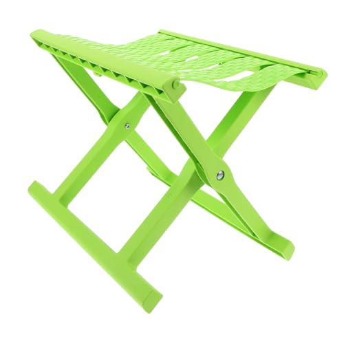 Toddmomy Klapper Außenhocker Angeln Campingstuhl Strand tragbarer Stuhl tragbarer Campingstuhl Angelstuhl im Freien Picknick-Klappstuhl Leichter Klappstuhl Campinghocker Plastik Hellgrün von Toddmomy