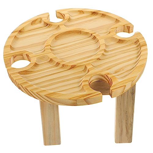 Toddmomy Klappbarer Outdoor Weintisch Tragbarer Faltbarer Picknicktisch Mit Glashalter Für Strand Und Camping Für Weinliebhaber Und Gemütliche Zusammenkünfte von Toddmomy