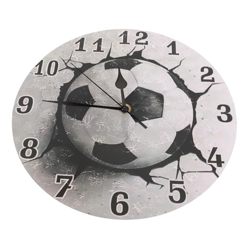 Toddmomy Kreative Fußball Wanduhr Geräuschlose Dekorationsuhr für Schlafzimmer Wohnzimmer Büro Robuste und Leicht zu Reinigende Wanduhr mit Präzisem Zeitmechanismus und Sportlichem Design Toddmomy Kreative Fußball Wanduhr Geräuschlose Dekorationsuhr für Schlafzimmer Wohnzimmer Büro Robuste und Leicht zu Reinigende Wanduhr mit Präzisem Zeitmechanismus und Sportlichem Design von Toddmomy