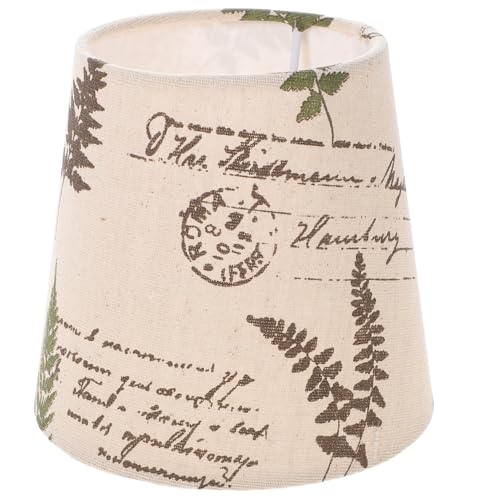 Toddmomy Kreativer Stoff lampenschirm mit Blattmuster Langlebiger PVC und Dekorative Lampenabdeckung für Deckenleuchte und Stehlampe Eleganter Lampenschirm für Wohnzimmer und Schlafzimmer von Toddmomy