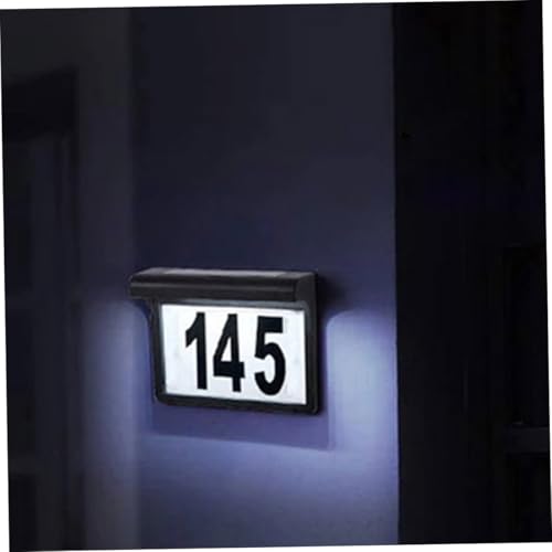 Toddmomy LED Solar Hausnummer Leuchte aus Langlebigem Abs PC Material Helle Kaltweiß beleuchtung für Außen Wetterfeste Solar Wandlampe zur Einfachen Hausnummernerkennung bei Dunkelheit von Toddmomy