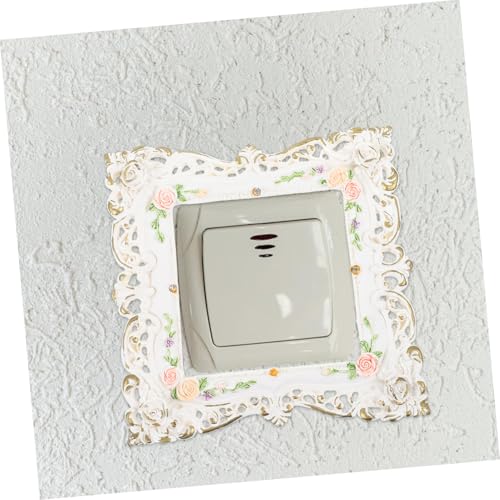 Toddmomy Lichtschalter Abdeckung Wanddekoration Kreative Schutzplatte aus Resin Nordic Design Einzelschalter Rahmen für Wohnraum Einfache Montage von Toddmomy