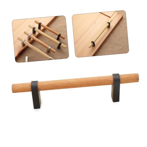 Toddmomy Massiver Holzgriff Lochabstand Kratzfester und Korrosionsbeständiger Möbelgriff für Schränke und Kleiderschränke Modernes Design Langlebiges Holz Metall Legierungsmaterial von Toddmomy