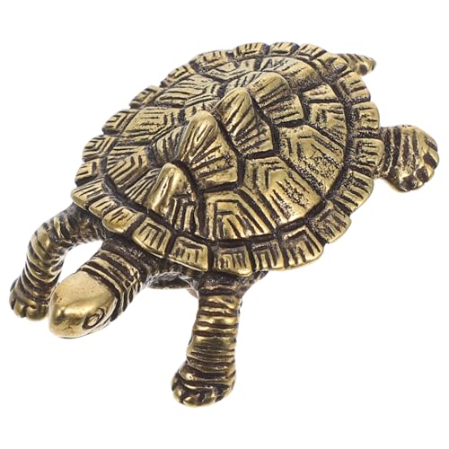 Toddmomy Messing Türknauf Schildkrötenform Vintage Schrankknopf für Kommode Küchenschränke Chinesischer Stil Einfache Montage Kulturelle Eleganz von Toddmomy