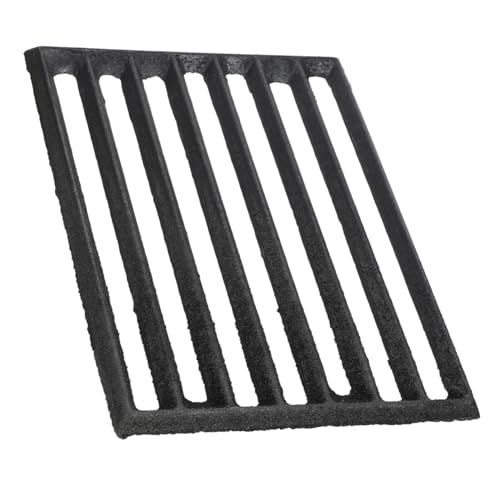 Toddmomy Metall Feuerrost Kaminrost Feuerstelle Grillrost Rechteckig Hochtemperaturbeständig Gusseisen Feuerkorb Grillrost für Brennholz Rauchfreies Brennen von Toddmomy
