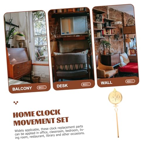 Toddmomy Metallpendel für Wanduhr Ersatz DIY Quarzuhr Pendel Zubehör Präzise Uhrwerk Reparaturteil für Wohnzimmer Büro Schlafzimmer von Toddmomy
