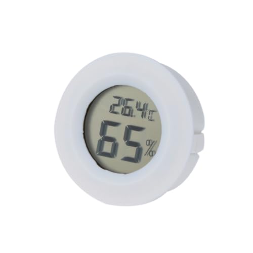 Toddmomy Mini LCD Hygrometer Thermometer Rund Weiß Digitales Messgerät für Raumklima Präzise Temperatur Luftfeuchtigkeit für Inkubator Reptilien Zigarrenräume Toddmomy Mini LCD Hygrometer Thermometer Rund Weiß Digitales Messgerät für Raumklima Präzise Temperatur Luftfeuchtigkeit für Inkubator Reptilien Zigarrenräume von Toddmomy