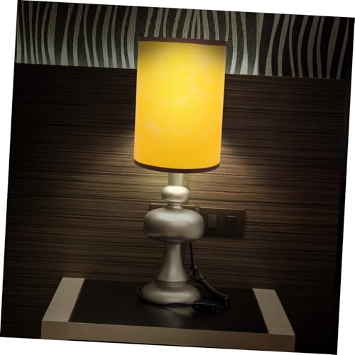 Toddmomy Moderner Gelber Stoff lampenschirm Zylinderform für Nachttischlampen und Deckenleuchten Vielseitig Einsetzbar für Schlafzimmer Hotel Büro Stabil Dekorativ Einfach Montierbar von Toddmomy