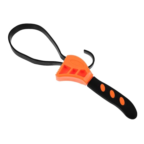 Toddmomy Multifunktionaler Gurt Schlüssel mit Verstellbarem Gummiband Tragbarer Flaschenöffner und Ölfilter Schlüssel für Verschiedene Haushaltsanwendungen für Küche und Outdoor Orange von Toddmomy