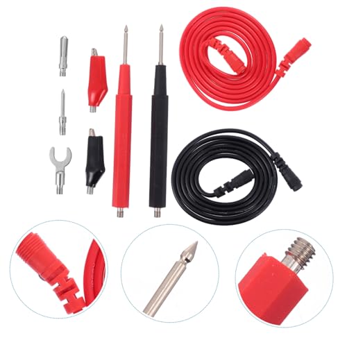 Toddmomy Multimeter Messleitungen Prüfleitungssatz mit Bananenstecker Krokodilklemmen und Gabelklemmen Flexible Pvc kabel Digitaler Multimeter Testleiter für Strom Spannungs von Toddmomy
