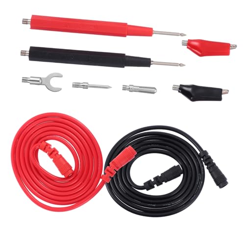 Toddmomy Multimeter Messleitungen Pvc isoliert mit Kupfer Bananenstecker und Prüfspitzen für Elektronik Spannung Strom Widerstand Diodentest Vielseitiges Testkabel Kit von Toddmomy