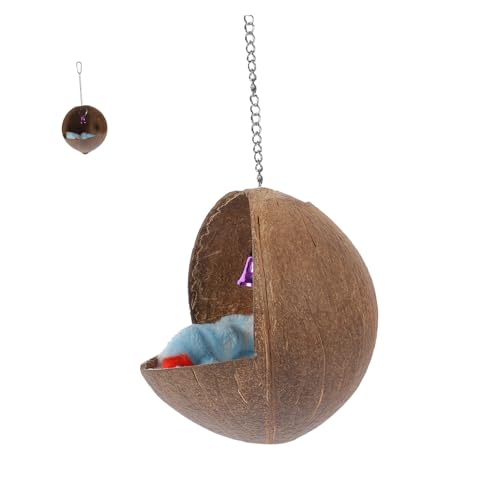 Toddmomy Natürliches Vogelhaus aus Kokosnussschale mit Kissen und Glocke Robustes Atmungsaktives Nistnest für Papageien Wellensittiche und Kleine Vögel Witterungsbeständig Zufällige Farbe Toddmomy Natürliches Vogelhaus aus Kokosnussschale mit Kissen und Glocke Robustes Atmungsaktives Nistnest für Papageien Wellensittiche und Kleine Vögel Witterungsbeständig Zufällige Farbe von Toddmomy