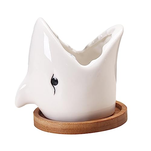 Toddmomy Niedliche Blumentopf Blumentöpfe Keramik Pflanzer Shark Thema Desktop Blumentopf Pflanzen Pflanzbehälter Für von Toddmomy