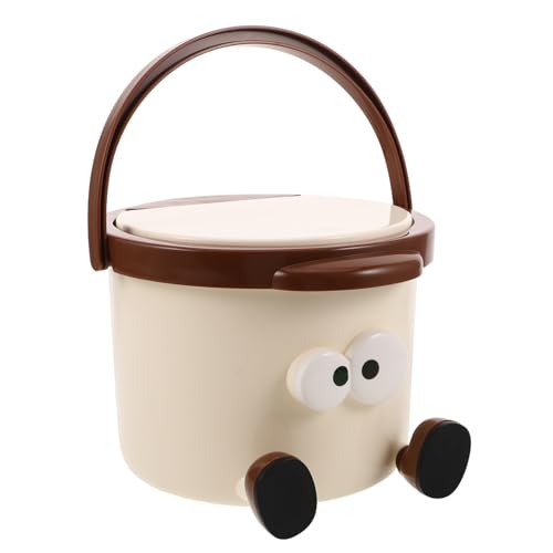 Toddmomy Niedlicher Schreibtisch Mülleimer Papierkorb Mini Mülleimer Für Die Arbeitsplatte Mit Deckel Kleiner Aufbewahrungsbehälter Kunststoff Für Zuhause Küche Ankleidezimmer von Toddmomy