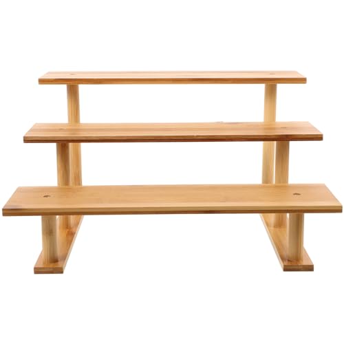 Toddmomy Pflanzenständer Aus Holz 3-Stufiger Pflanzgefäßständer Blumentopfständer Halter Tischplatte Pflanzenregal Innenpflanzgefäß Topfregal Regal Bonsai-Basis Display-Riser von Toddmomy