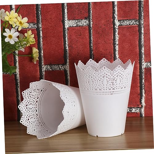 Toddmomy Pflanztopf 4 Stück Blumentöpfe Weiß Spitze Kleiner Blumentopf Weißer Blumentopf Toddmomy Pflanztopf 4 Stück Blumentöpfe Weiß Spitze Kleiner Blumentopf Weißer Blumentopf von Toddmomy