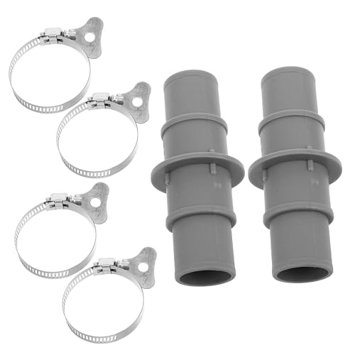 Toddmomy Poolschlauch adapter Kunststoffkupplung mit Handgriffschellen für Schwimmbad vakuumschlauch und Filterpumpe Einfache Installation Langlebiger Anschluss für Poolreinigung von Toddmomy