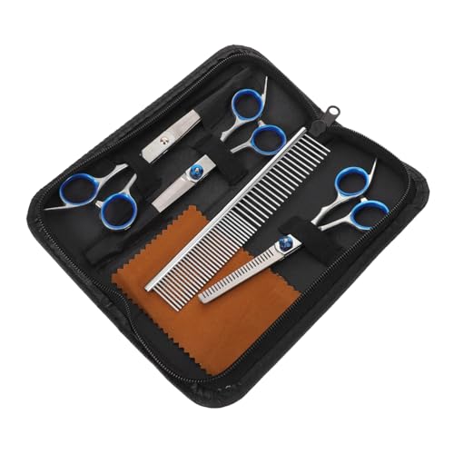 Toddmomy Professionelles Haustierpflege-Set mit Ergonomischen Hundescheren und Katzenscheren Präzise Gebogene und Gerade Haustierhaarschneider für Komfortables Sicheres Styling von Hunden von Toddmomy