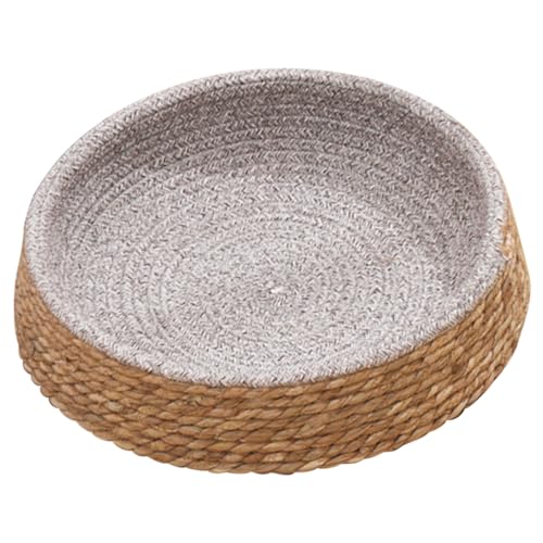 Toddmomy Katzenbett aus Rattan Geflochtenes Hundebett Rundes Schlafnest für Kleine und Mittelgroße Haustiere Atmungsaktiv und Bequem für Sommer und Winter Geeignet Toddmomy Katzenbett aus Rattan Geflochtenes Hundebett Rundes Schlafnest für Kleine und Mittelgroße Haustiere Atmungsaktiv und Bequem für Sommer und Winter Geeignet von Toddmomy