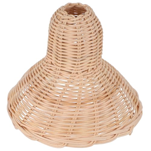 Toddmomy Rattan Lampenschirm Handgefertigter Hängelampe für Boho Stil Rustikaler Lampenschirm für Essbereiche Bars und Cafés Warmes Licht für Gemütliche von Toddmomy