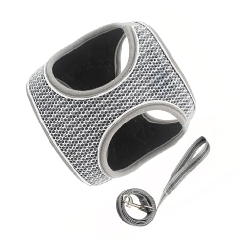 Toddmomy Reflektierendes Katzengeschirr Brustgeschirr Atmungsaktiv Leichtes Katzenweste Geschirr Set mit Ausbruchsicherer Leine XL für Outdoor von Toddmomy