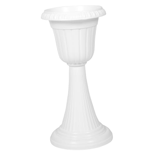 Toddmomy Rustikaler Römischer Säulen urnen blumentopf Weißer Vintage Pflanzkübel für Balkon Garten Eingangsbereich Feine Verarbeitung Dekorativer Pflanzenhalter für Innen und Außen von Toddmomy