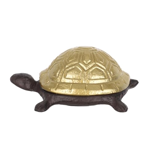 Toddmomy Schlüsselversteck aus Gusseisen mit Schildkröte, für den Außenbereich, Ersatztür, Schlüsselkasten, kleine Gartenstatuen, Ornament, Schildkröte, Innendekoration, Schmuckkästchen für von Toddmomy