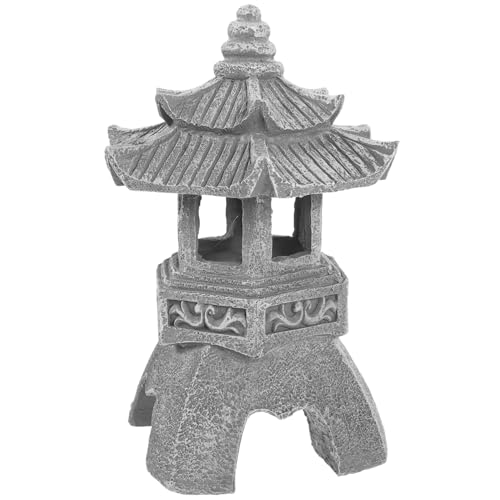 Toddmomy Sonnenlicht Zen Garten Statue Der Gartenpagode Asian Pagode Outdoor Pagode Mit Solarbetriebenen Lichtern Pavillons Dekore Japanisches Dekor Zen-dekor Chinesisch Haustür Kunstharz von Toddmomy