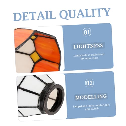 Toddmomy Stil Glas Lampenschirm Mediterran Orange Weiß Hochwertige Dekorative Deckenleuchte Abdeckung für Fassung Robust und Stilvoll Geeignet für Wohnzimmer Schlafzimmer Toddmomy Stil Glas Lampenschirm Mediterran Orange Weiß Hochwertige Dekorative Deckenleuchte Abdeckung für Fassung Robust und Stilvoll Geeignet für Wohnzimmer Schlafzimmer von Toddmomy