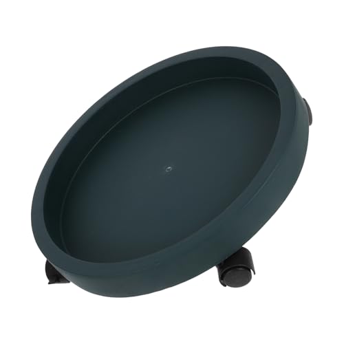 Toddmomy Tablett auf Rädern pflanzentopf untersetzer Rollender Blumentopfuntersetzer Runder Blumentopfuntersetzer Pflanzentopf mit Universalrädern Garten Tablett Blumentopfer pp Dark Green von Toddmomy