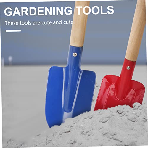 Toddmomy Teiliges Set Gartenwerkzeuge Mini Schaufel Rechen Forke für Sandkasten Blumenpflanzen und Gartenarbeit Robuste Holzgriffe Bunte Farben für Mädchen und Jungen von Toddmomy