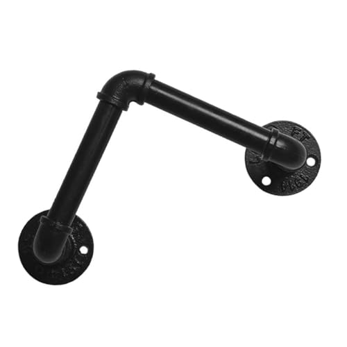 Toddmomy Vintage Wandregalhalter aus Eisen Industrieller Weinregalhalter zur Wandmontage Robuster Schwarzer Aufbewahrungs Halterungsständer für Bar Küche Platzsparendes Design Einfache von Toddmomy