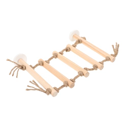 Toddmomy Vogel Kletterleiter aus Naturholz mit Mehrstufigem Design Robustes Kauspielzeug für Wellensittiche und Papageien Fördert Bewegung und Beschäftigung im Käfig Geeignet für Heim und von Toddmomy