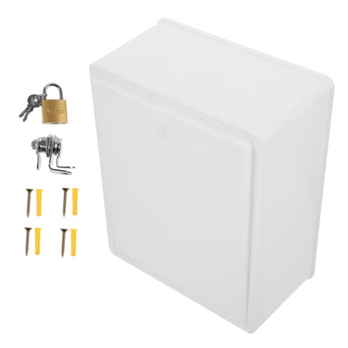 Toddmomy Wandmontierte Milchbox mit Schloss Weiße Kunststoff Milchbox für Außenbereich Vielseitig Einsetzbar als Briefkasten und Aufbewahrungsbox für Milch und Pakete Toddmomy Wandmontierte Milchbox mit Schloss Weiße Kunststoff Milchbox für Außenbereich Vielseitig Einsetzbar als Briefkasten und Aufbewahrungsbox für Milch und Pakete von Toddmomy