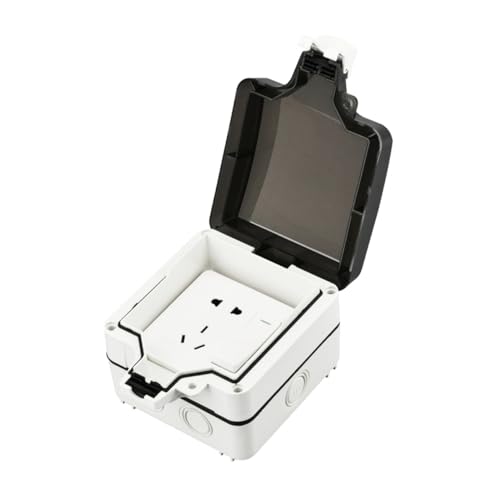 Toddmomy Wasserdichte Steckdosen Schutzbox aus Robustem PC Abs Kunststoff Spritzwasserfest Stoßfest Hitzebeständig Außeneinsatz für Wandsteckdosen Single Schutzgehäuse von Toddmomy