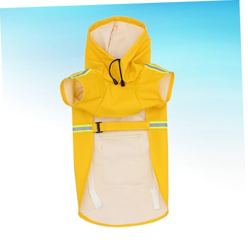Toddmomy Wasserdichter Hunderegenmantel mit Reflektorstreifen und Kapuze Elastisch Verschleißfest Sicher für Kleine und Große Hunde für Spaziergänge bei Regen und Nacht Gelb XL Toddmomy Wasserdichter Hunderegenmantel mit Reflektorstreifen und Kapuze Elastisch Verschleißfest Sicher für Kleine und Große Hunde für Spaziergänge bei Regen und Nacht Gelb XL von Toddmomy