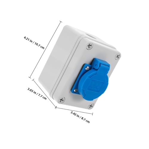 Toddmomy Wetterfeste Außensteckdose mit Schutzbox aus Robustem Kunststoff Kompakt und Tragbar Kindersicherer Steckdosenschutz für Garten Camping und Außenbereiche Geeignet von Toddmomy