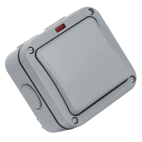 Toddmomy Wetterfester Wandschalter für Außenbereich Garten und Poollichtschalter mit Spritzschutz für Langlebige Nutzung und Einfache Installation Verschiedenen Anwendungen Toddmomy Wetterfester Wandschalter für Außenbereich Garten und Poollichtschalter mit Spritzschutz für Langlebige Nutzung und Einfache Installation Verschiedenen Anwendungen von Toddmomy