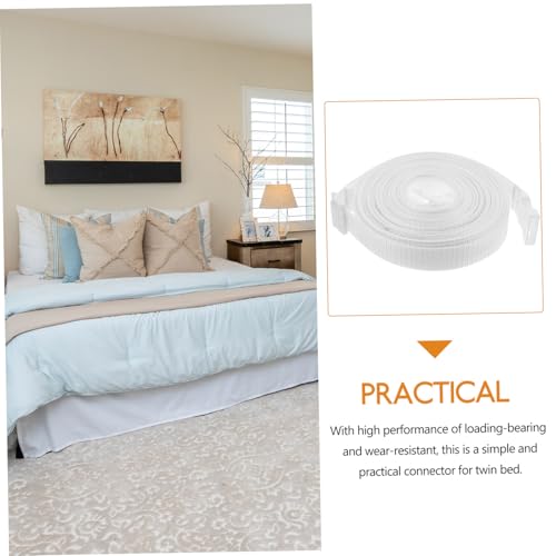 Toddmomy XL Bettverbinder Weiß Twin Bed Connector Strap Matratzenverbinder für King Doppelbett Spaltüberbrücker Verstellbar Strapazierfähig Praktisch für Gästezimmer Hotelurlaub von Toddmomy