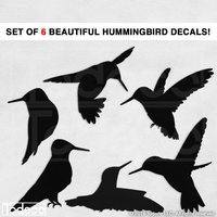 Kolibri Silhouette Wandaufkleber - Set Aus 6 Vinyl-Aufklebern Kolibri Silhouette Wandaufkleber - Set Aus 6 Vinyl-Aufklebern von Todeco