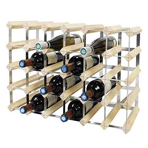 Todeco - Weinregal Flaschenregal Weinständer Weinhalter Weinregal Holz für 30, Natürliches Holz Todeco - Weinregal Flaschenregal Weinständer Weinhalter Weinregal Holz für 30, Natürliches Holz von Todeco