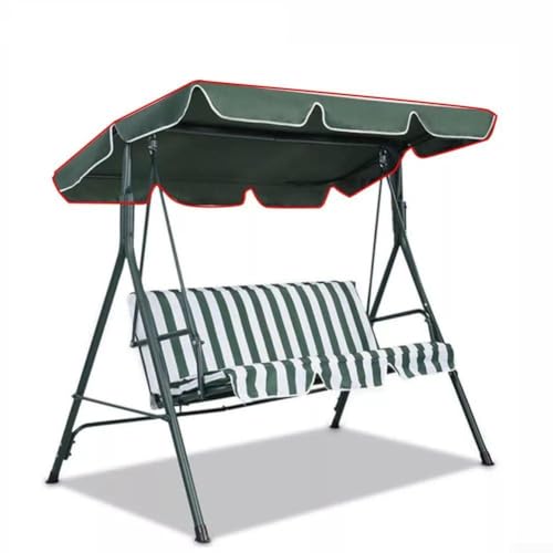 Abdeckung für Gartenschaukel, 164 x 114 x 15 cm, wasserdichtes Ersatzdach, für 3-Sitzer-Schaukeln (grün) von Todikaper
