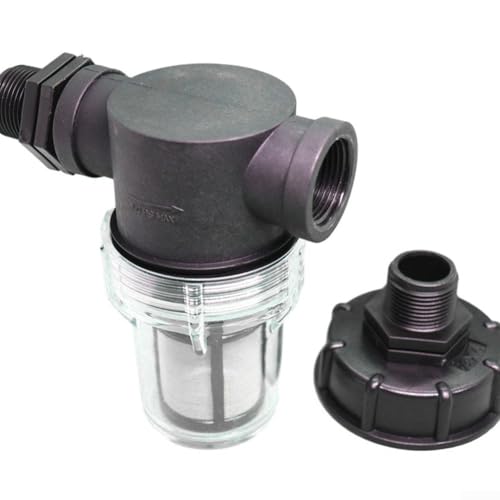 IBC Eimerfilter, Schlauchverschraubung, 100 Mesh Edelstahl-Filter, Gartenbewässerungsausrüstung, Filtersystem (32 mm) von Todikaper