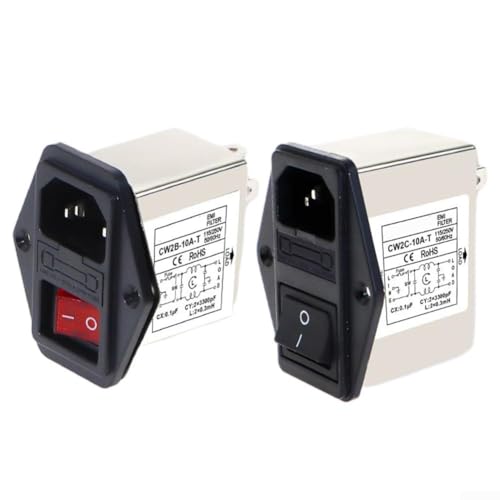 Netzfilter mit IEC-Buchse CW2B-T CW2C-T mit Sicherheitsschalter 3A 6A 10A FÜR EMI-Filter für Kommunikationsgeräte (CW2B-6A-T) von Todikaper