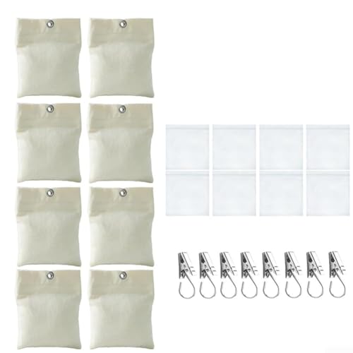 Outdoor Vorhang Leinwand Gewichte 8 Pack/12Pack 425.2 g Sandsack mit Metallklemmen Selbstklebender Verschluss Tragbare Gewichtstasche für Garten Pavillon Terrasse Vorhänge (12) von Todikaper